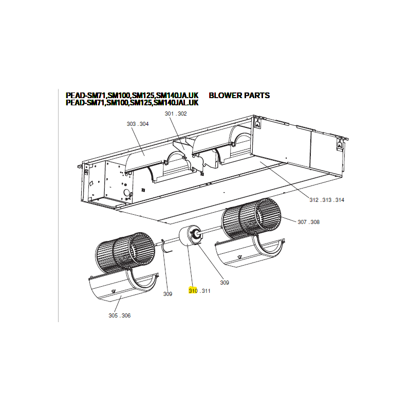 Motor Ventilador Unidad Interior Conductos Mitsubishi Electric Modelo