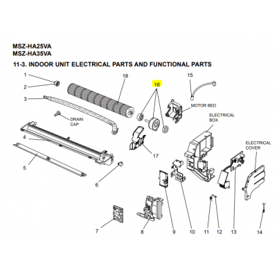 Motor ventilador unidad interior MITSUBISHI ELECTRIC MSZ-HA35VA-E1 E12A89300 259472 