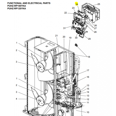 PLACA DE POTENCIA INVERTER UNIDAD EXTERIOR MITSUBISHI ELECTRIC PUHZ-RP100YKAR4