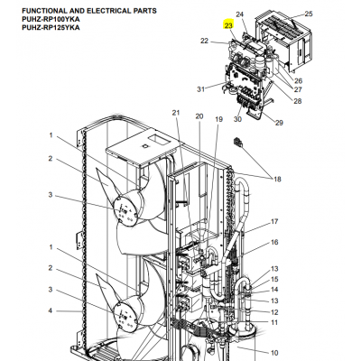 PLACA CONVERTIDOR UNIDAD EXTERIOR MITSUBISHI ELECTRIC PUHZ-RP100YKA