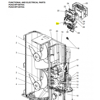 PLACA DE CONTROL UNIDAD EXTERIOR MITSUBISHI ELECTRIC PUHZ-RP100YKA