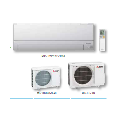 MITSUBISHI ELECTRIC MSZ-BT20VGK 1720 FRIG/H 2150 KCAL/H R-32 CLASE A++