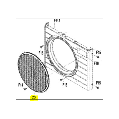 REJILLA PROTECCIÓN VENTILADOR UNIDAD EXTERIOR SAMSUNG AQV09PSAX