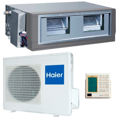 AIRE ACONDICIONADO HAIER CONDUCTOS ALTA PRESIÓN 140 2 VENT TRIFÁSICO - 11610 FRIG/H 2 VENTILADORES