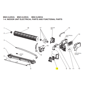 PLACA DE CONTROL UNIDAD INTERIOR MITSUBISHI MSZ-HJ50VA-E1 738857 E12K01452