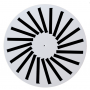 Difusor rotacional de placa circular de 12 elementos con plenum aislado motorizado para techo continuo Airzone 200mm