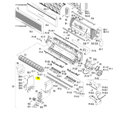 PLACA DE CONTROL + EEPROM UNIDAD INTERIOR DAIKIN FTXS50BVMB 1758821