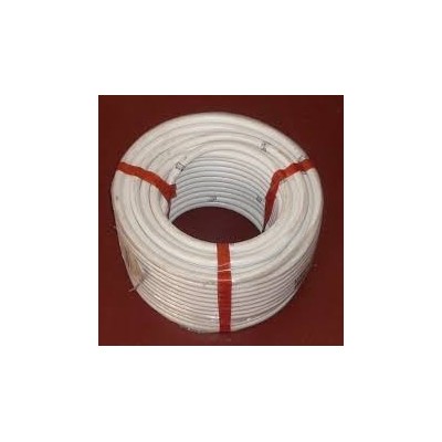 tubo de pvc 20mm color blanco, flexible llamado comúnmente hidrotubo se entrega en rollos de 25 mts.