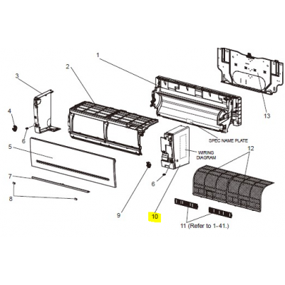 copy of PLANCHA DE FIJACIÓN SPLIT MISTUBISHI ELECTRIC MSZ-HR42VF-E1 E12 J98 970