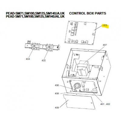 copy of PLACA DE POTENCIA UNIDAD INTERIOR MITSUBISHI ELECTRIC PEAD-SM125JA.UK