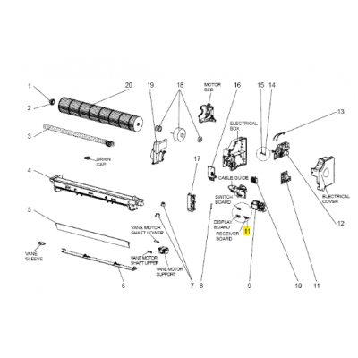 copy of PLACA DE CONTROL UNIDAD INTEROR MITSUBISHI ELECTRIC MSZ-SF15VA-E1