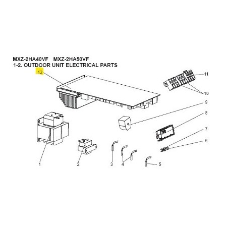 Placa inverter exterior MITSUBISHI ELECTRIC modelo MXZ-2HA40VF-E1 E2294G451 473972