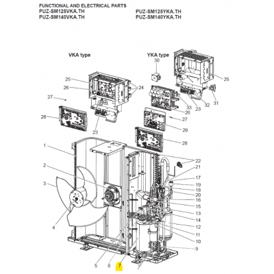 COMPRESOR MITSUBISHI ELECTRIC modelo PUZ-SM125VKA.TH