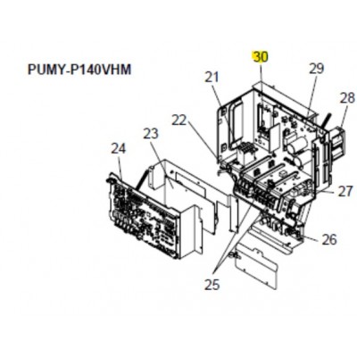 Placa filtro activo exterior MITSUBISHI ELECTRIC modelo PUMY-P140VHM 194054 R01E09233