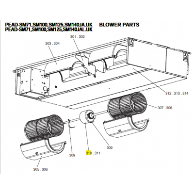 copy of Motor ventilador unidad exterior LG modelo LS-L1262YL