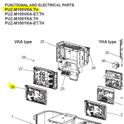 Placa electrónica control unidad exterior Mitsubishi Electric PUZ-M100VKA.TH