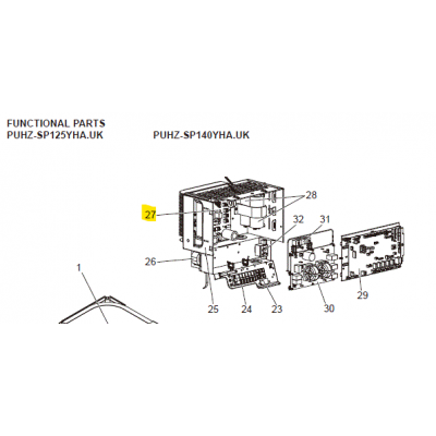 Placa potencia inverter unidad exterior MITSUBISHI ELECTRIC modelo PUHZ-SP140YHA.UK 234340 S700B8313