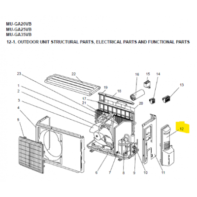 copy of Motor ventilador unidad exterior LG modelo LS-L1262YL