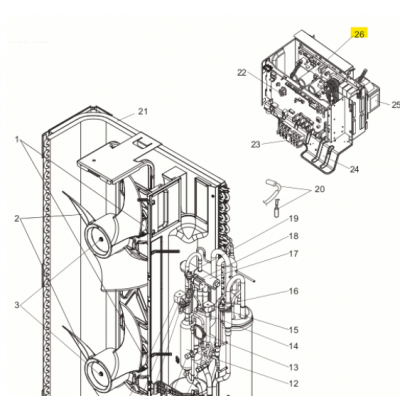 copy of Motor ventilador unidad exterior LG modelo LS-L1262YL