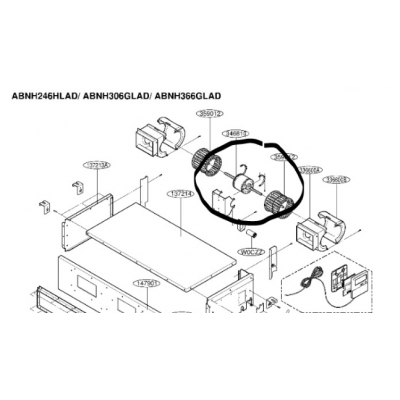 Motor ventilador unidad interior LG modelo UB24 NHD (ABNH246HLAD)