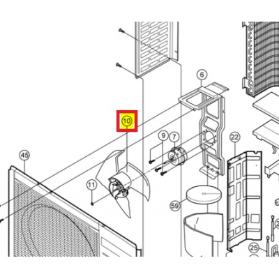 ASPAS VENTILADOR EXTERIOR PANASONIC CU-RE18JKE