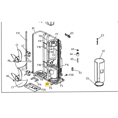 COMPRESOR DAIKIN unidad exterior modelo ERHQ016BAV3 2443470