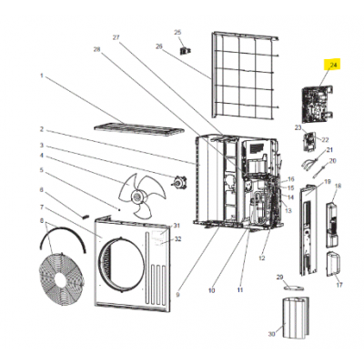 copy of Motor ventilador unidad exterior LG modelo LS-L1262YL