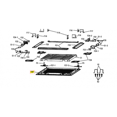 Tapa filtros cassette interior DAIKIN modelo BYFQ60C2W1W 5011431