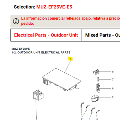 copy of Motor ventilador unidad exterior LG modelo LS-L1262YL