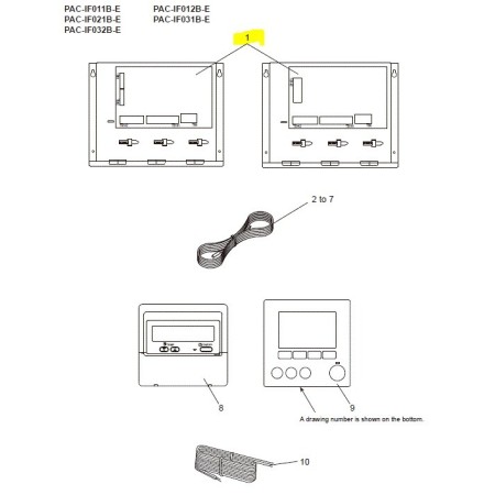 Placa electronica de control recuperador entalpico MITSUBISHI ELECTRIC modelo PAC-IF011B-E T7WE68310 213340