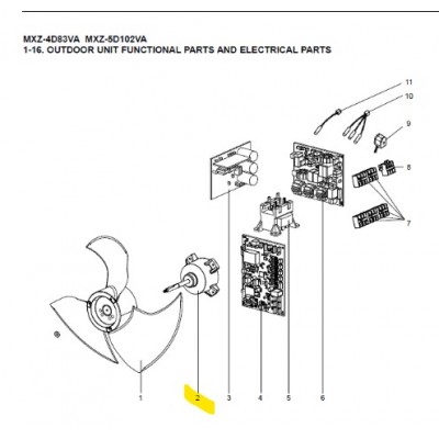 copy of Motor ventilador unidad exterior LG modelo LS-L1262YL