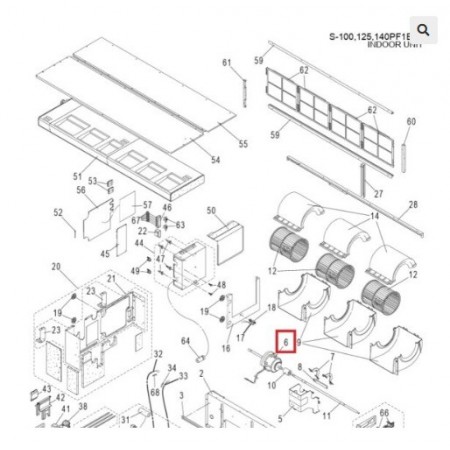Motor ventilador unidad interior PANASONIC S-125PF1E5A