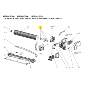 Motor ventilador unidad interior MITSUBISHI ELECTRIC modelo MSZ-HJ50VA-E2 E22E99300