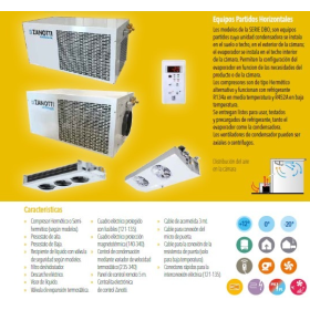 EQUIPO FRIGORIFICO PARTIDO BDB710DB13XX ZANOTTI, PARA CAMARA FRIGORÍFICA DE CONGELACION 229 M3 -20ºC 400V