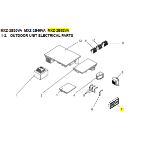 Placa display p.c board exterior MITSUBISHI ELECTRIC modelo MXZ-2B52VA-E1