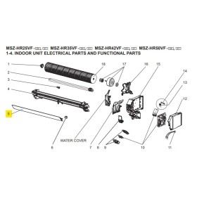 LAMA HORIZONTAL INTERIOR MITSUBISHI MSZ-HR25VFK-E7