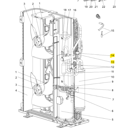 Cuerpo de expansión y bobina unidad exterior MITSUBISHI ELECTRIC modelo PUHZ-P200YHA3R1