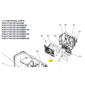 Placa de control exterior MITSUBISHI ELECTRIC modelo PUMY-P125VHMBR32 R01H52310