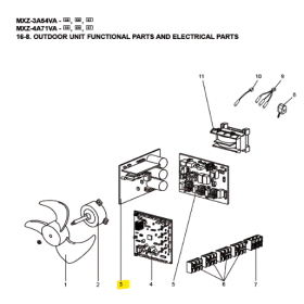 Placa inverter unidad exterior MITSUBISHI ELECTRIC modelo MXZ-4A71VA-E5 E22C07440