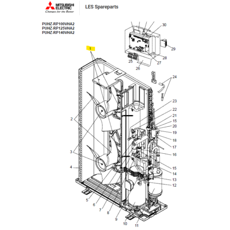 Motor ventilador unidad exterior Mitsubishi Electric PUHZ-RP125VHA2 CODIGO 279043 R01E70221
