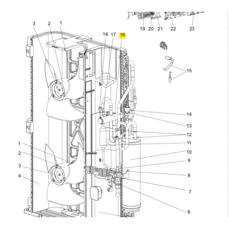 Cuerpo valvula 4 vias unidad exterior MITSUBISHI ELECTRIC modelo PUHZ-P200YHA3R1 R01E15403 244829