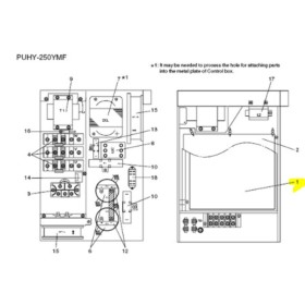 PLACA CONTROL EXTERIOR PUHY-250YMF