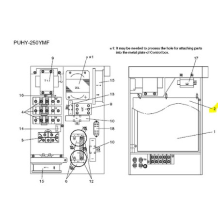 PLACA POTENCIA EXTERIOR PUHY-250YMF