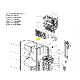Placa control exterior MITSUBISHI ELECTRIC modelo PUMY-P140VKM3 622474 R01M17350