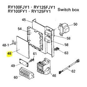 PLACA DE CONTROL EXTERIOR DAIKIN RY100/125FJY1