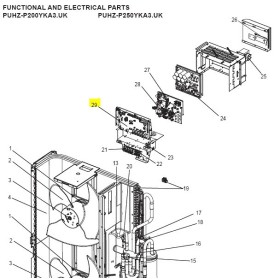 Placa de control unidad exterior Mitsubishi Electric PUHZ-P250YKA3.UK