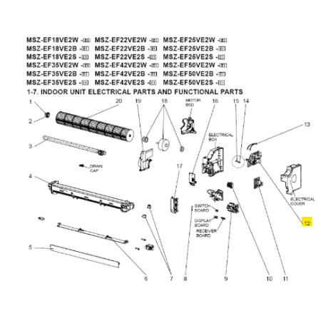 Placa de potencia unidad interior MITSUBISHI modelo MSZ-EF42VE2B-E1 472841