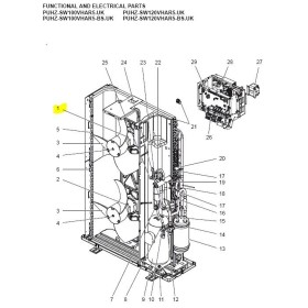 Motor ventilador unidad exterior MITSUBISHI ELECTRIC PUHZ-SW120VHAR5.UK