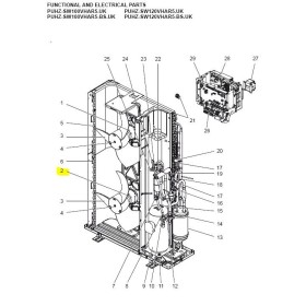 Motor ventilador INFERIOR unidad exterior MITSUBISHI ELECTRIC PUHZ-SW120VHAR5.UK