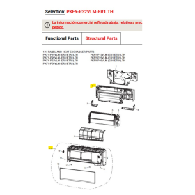 CARCASA DELANTERA Y TRASERA SPLIT MISTUBISHI ELECTRIC PKFY-P32VLM-ER1.TH